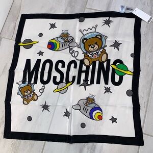 Moschino Silk Scarf Outer-space Bear